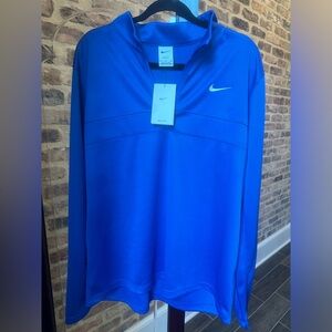 NWT Nike Men’s Dri- Fit Half- Zip Golf Pullover Shirt Size XL Royal Blue